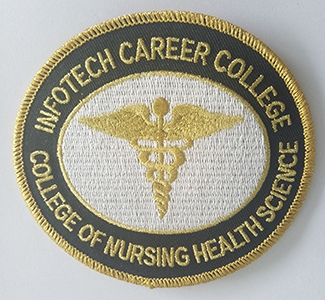 Custom made embroidery patch with gold thread(001)
