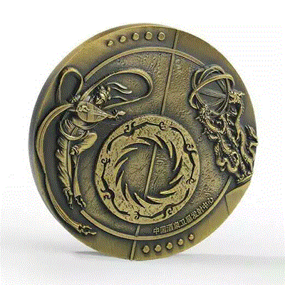 3D Zinc Alloy Challenge Coin in antique finishing(008)