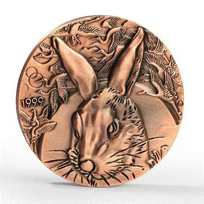 3D Zinc Alloy Challenge Coin in antique copper(009)